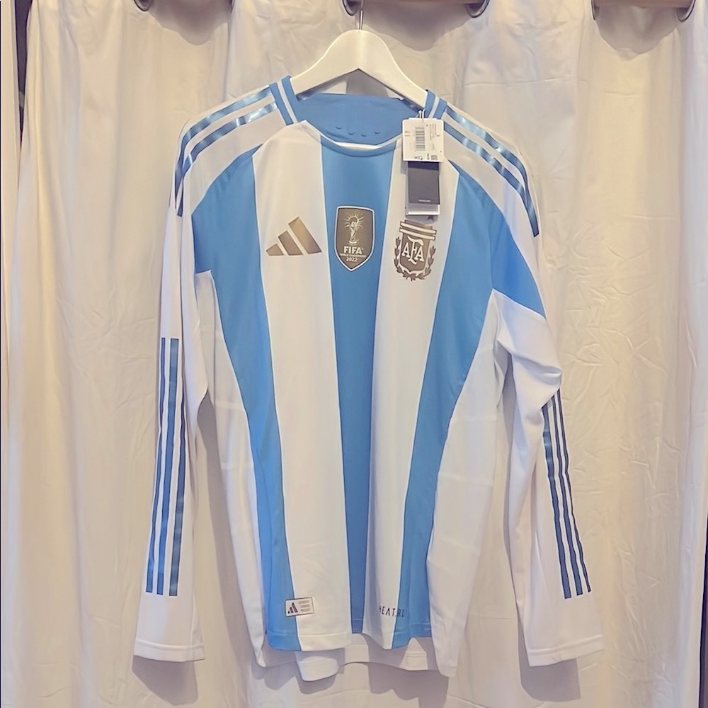 Adidas Sky Blue and White Sports Jersey